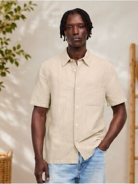Madewell Cotton Linen Button-Up Shirt